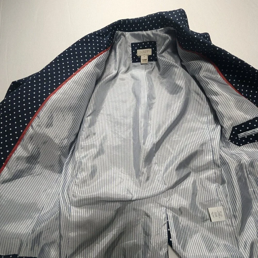 J. Crew Blazer Polka Dot Navy Blue size 00
